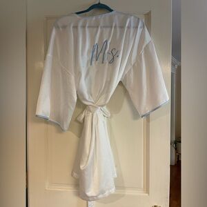 Unworn “Mrs” bridal robe